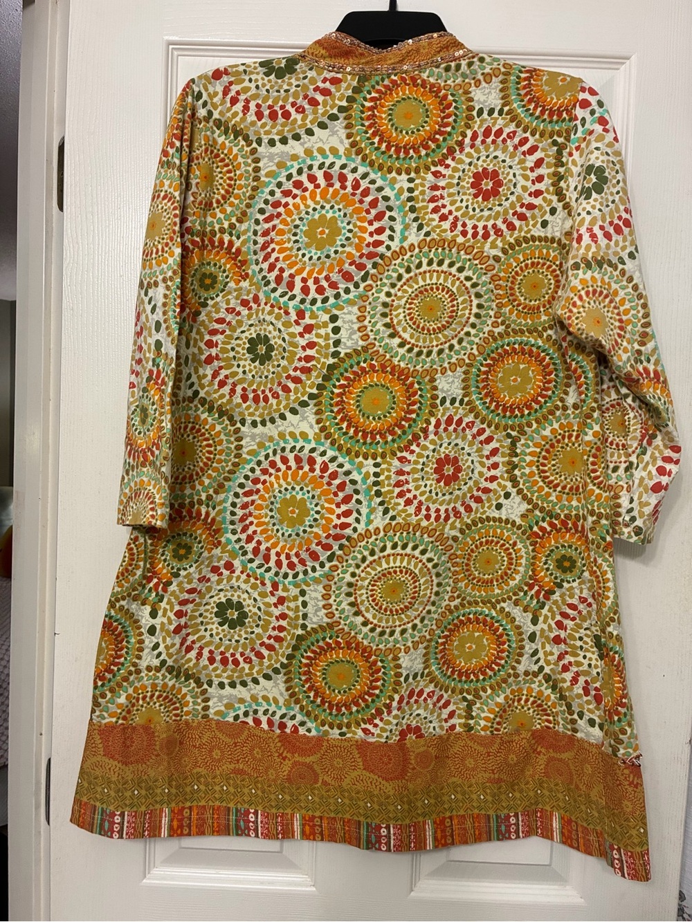 Boho Ruffle-Front Tunic Top - Multicolor - Picture 5 of 5